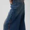 Jeans baggy ultra-doux à taille mi-haute et clous
