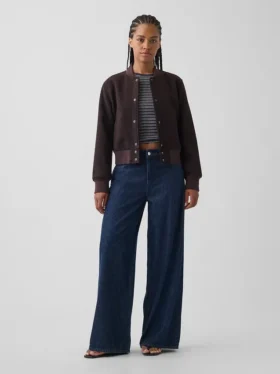 Jeans baggy ultra-doux à taille mi-haute pour les silhouettes rondes