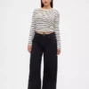 Jeans baggy ultra-doux à taille mi-haute pour les silhouettes rondes