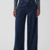 Jeans baggy ultra-doux à taille mi-haute pour les silhouettes rondes