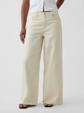 Jeans baggy ultra-doux à taille mi-haute pour les silhouettes rondes