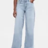 Jeans baggy ultra-doux à taille mi-haute pour les silhouettes rondes