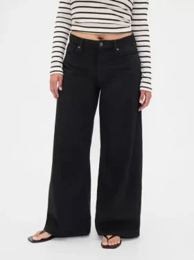 Jeans baggy ultra-doux à taille mi-haute pour les silhouettes rondes