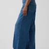 Jeans baggy ultra-doux à taille mi-haute pour les silhouettes rondes
