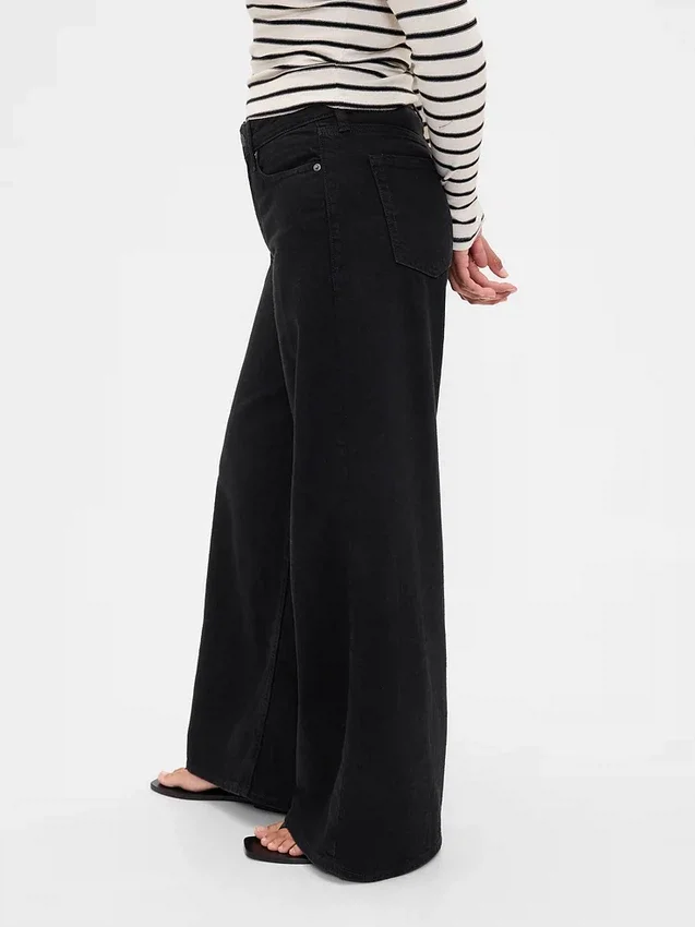 Jeans baggy ultra-doux à taille mi-haute pour les silhouettes rondes
