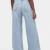 Jeans baggy ultra-doux à taille mi-haute pour les silhouettes rondes