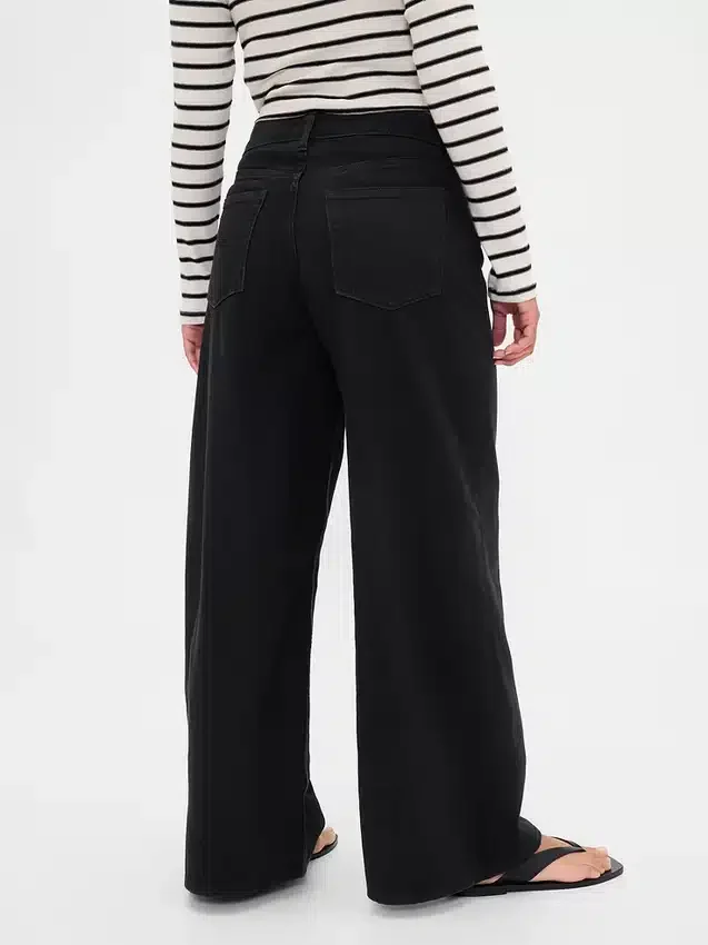 Jeans baggy ultra-doux à taille mi-haute pour les silhouettes rondes
