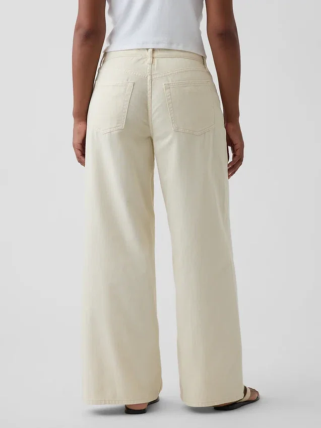 Jeans baggy ultra-doux à taille mi-haute pour les silhouettes rondes