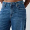 Jeans baggy ultra-doux à taille mi-haute pour les silhouettes rondes