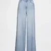 Jeans baggy ultra-doux à taille mi-haute pour les silhouettes rondes