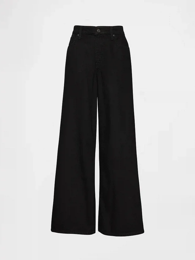Jeans baggy ultra-doux à taille mi-haute pour les silhouettes rondes