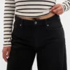 Jeans baggy ultra-doux à taille mi-haute pour les silhouettes rondes