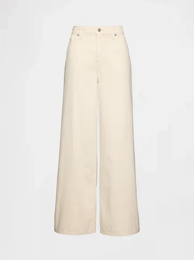 Jeans baggy ultra-doux à taille mi-haute pour les silhouettes rondes