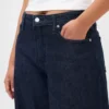Jeans baggy ultra-doux à taille mi-haute pour les silhouettes rondes
