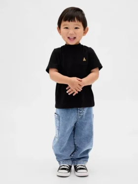 Jeans-baril en maille pour Bébé & Enfant