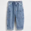 Jeans-baril en maille pour Bébé & Enfant