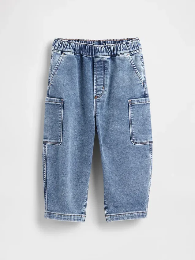 Jeans-baril en maille pour Bébé & Enfant