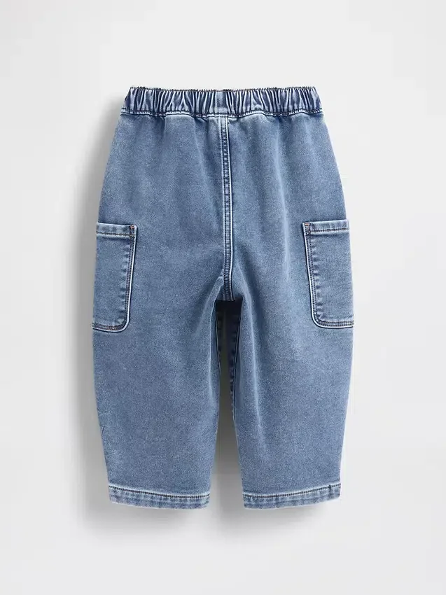 Jeans-baril en maille pour Bébé & Enfant