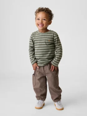 Jeans « Barrel » à poche en forme d’ours et à enfiler pour Bébé & Enfant