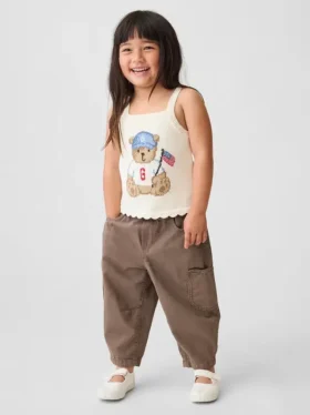 Jeans « Barrel » à poche en forme d’ours et à enfiler pour Bébé & Enfant