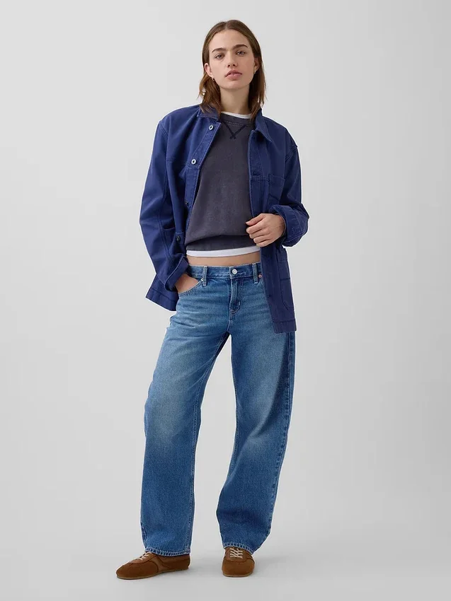 Jeans « Barrel » taille basse