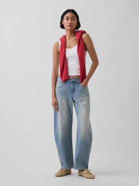 Jeans « Barrel » taille basse