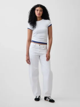 Jeans « Barrel » taille basse