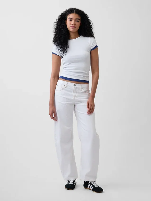Jeans « Barrel » taille basse