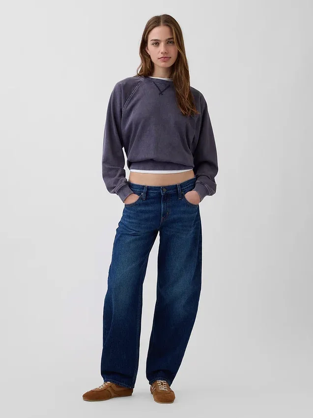 Jeans « Barrel » taille basse