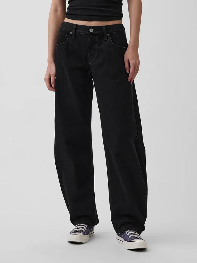 Jeans « Barrel » taille basse