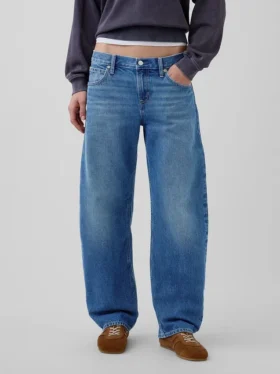 Jeans « Barrel » taille basse