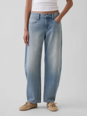 Jeans « Barrel » taille basse