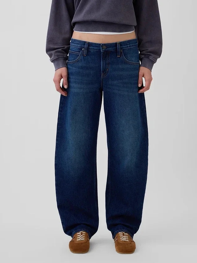 Jeans « Barrel » taille basse