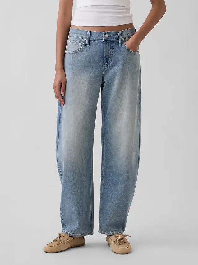 Jeans « Barrel » taille basse