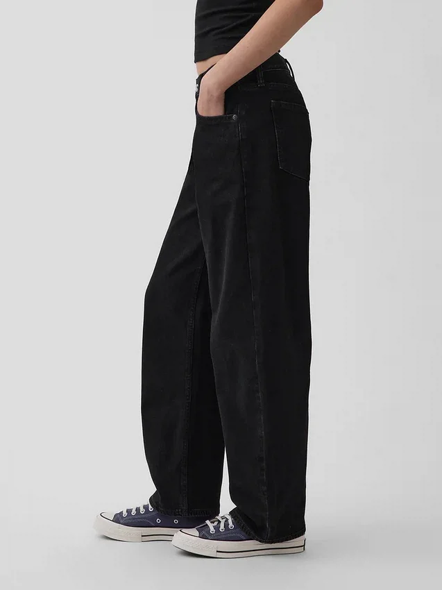 Jeans « Barrel » taille basse