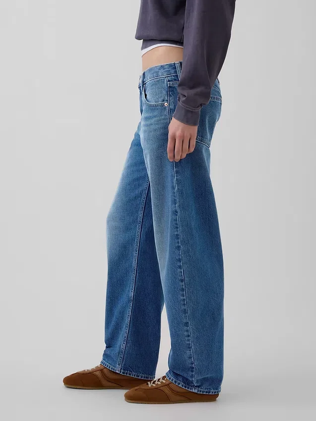 Jeans « Barrel » taille basse