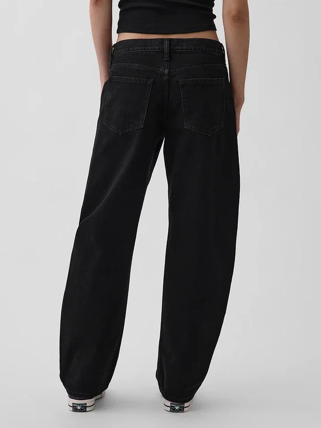 Jeans « Barrel » taille basse