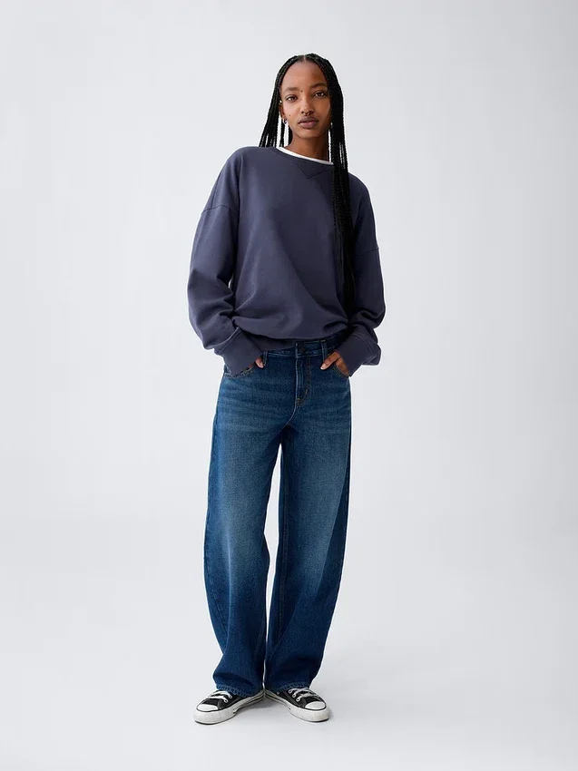 Jeans « Barrel » taille basse