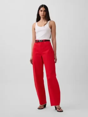 Jeans Barrel taille haute