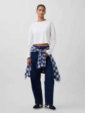 Jeans Barrel taille haute