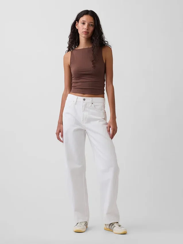 Jeans Barrel taille haute