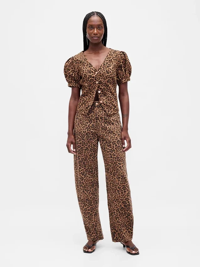 Jeans Barrel taille haute