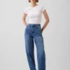 Jeans Barrel taille haute