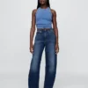 Jeans Barrel taille haute