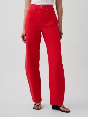 Jeans Barrel taille haute