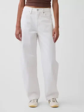 Jeans Barrel taille haute