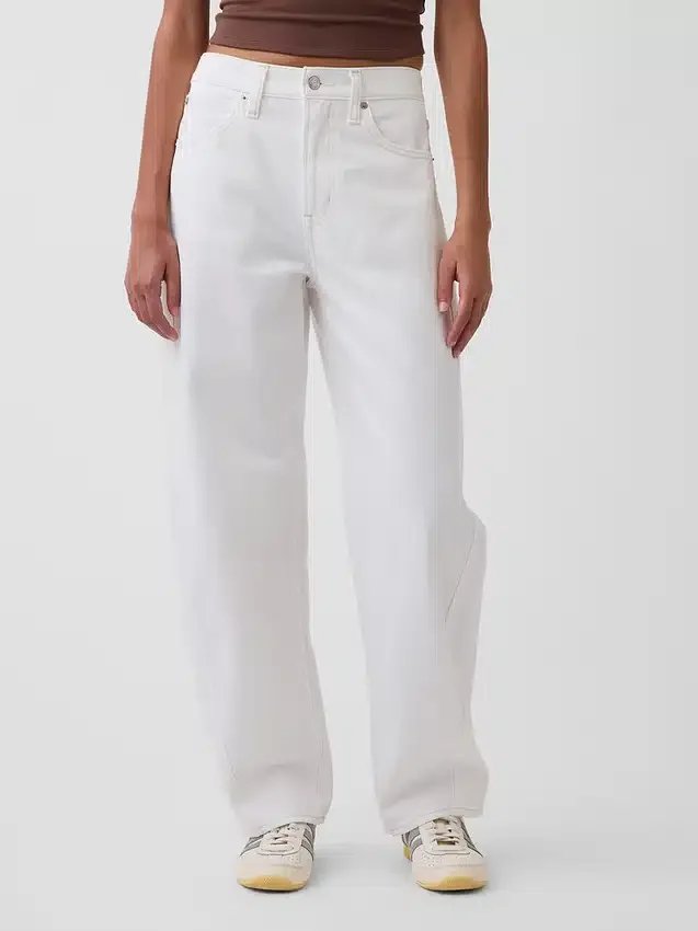 Jeans Barrel taille haute
