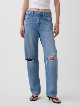Jeans Barrel taille haute