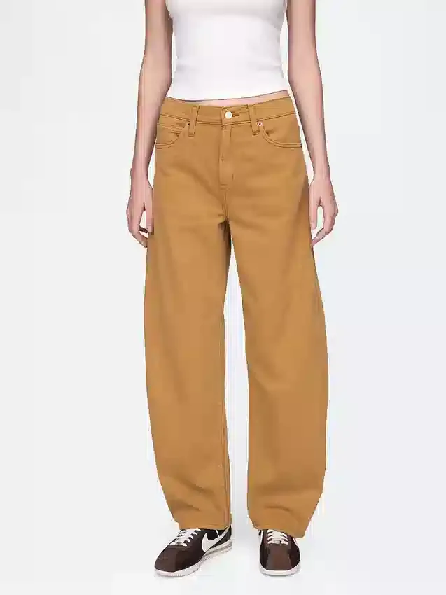 Jeans Barrel taille haute