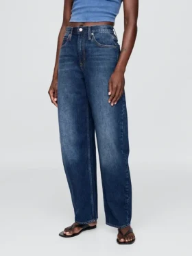 Jeans Barrel taille haute